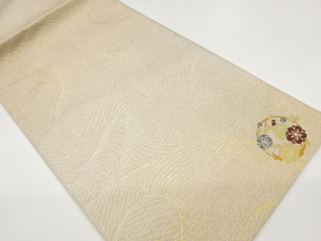 JAPANESE FUKURO OBI / WOVEN ROUGH WAVE